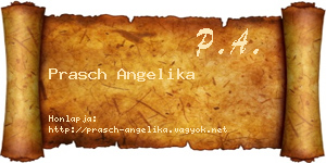 Prasch Angelika névjegykártya